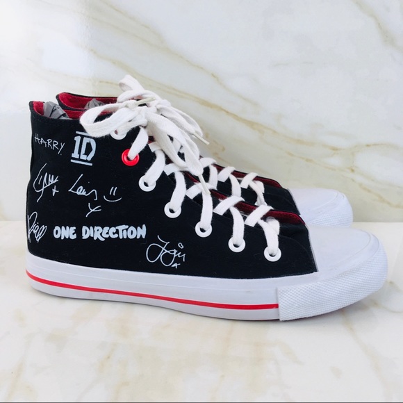 1D Shoes - 1D Autographed Canvas High Top Sneakers  9
